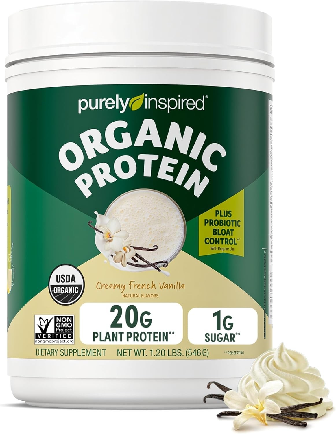 Purely Inspired Organic Protein Plant Based CREAMY FRENCH VANILLA NEW