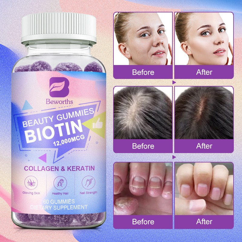 Vegan Biotin 12,000mcg – Max Strength Hair Vitamin B6