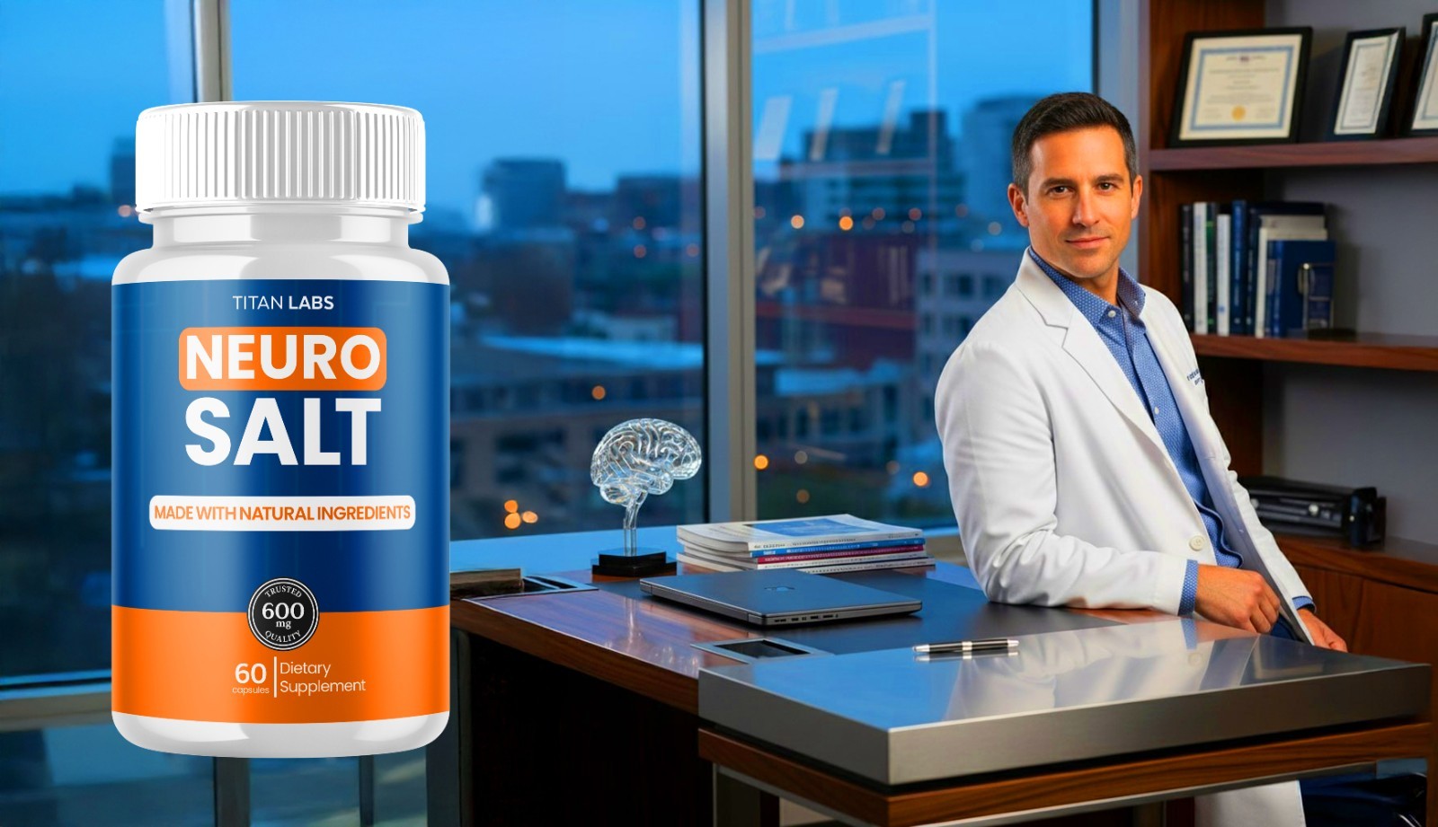 (3 Pack) Neuro Salt Nootropic All Natural Brain Supplement NeuroSalt 180 Capsule