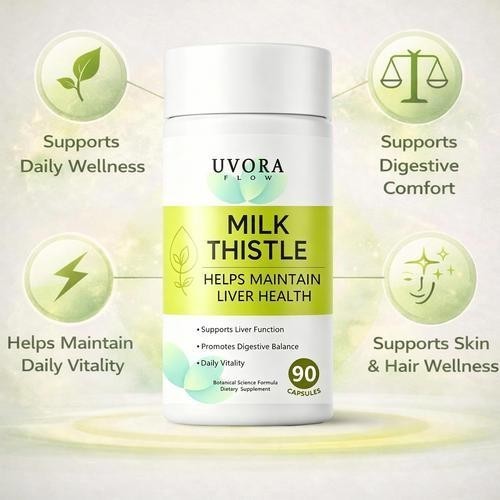 Uvora Milk Thistle Detox, Premium Herbal Supplement With Milk Thistle Extrac. US