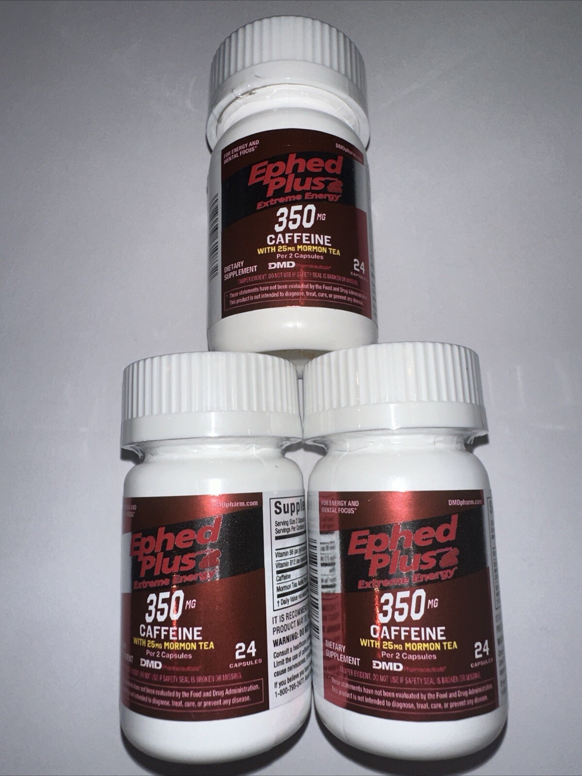 3 – 24ct Ephed Plus Extreme Energy with Mormon Tea Bottles Weight Loss 72 Tabs