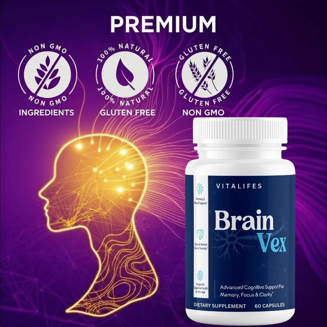 (3 Pack) BrainVex Nootropic All Natural Brain Supplement Brain Vex 60 Capsules