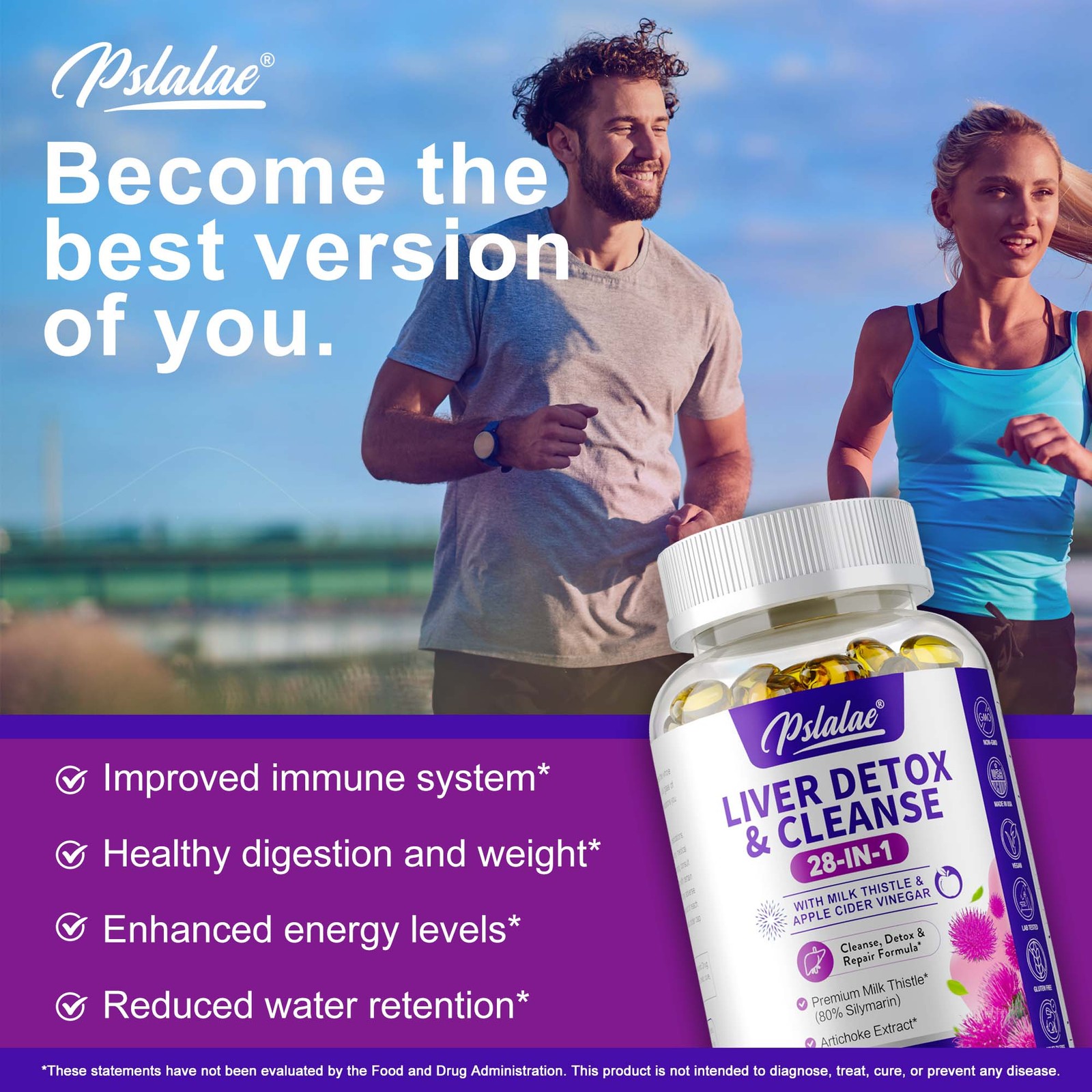 28-In-1 Liver Detox & Cleanse – Liver Support Supplements – with Milk Thistle