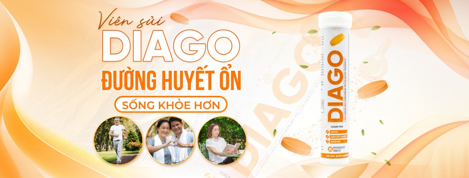 DIAGO Viên Sủi On Dinh Duong Huyet (100% Sản Phẩm Chính Hãng USA) – 1 Bottle