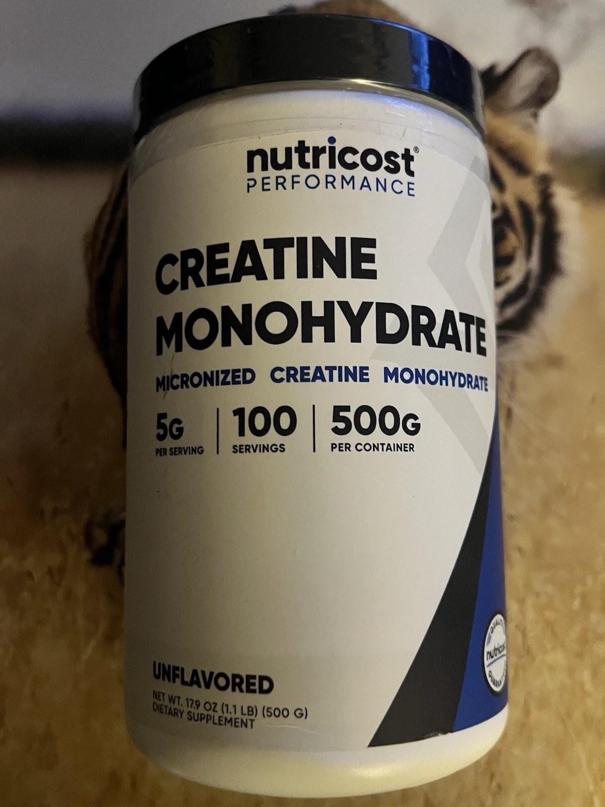 Nutricost Pure Creatine Monohydrate 500 Gram Powder Exp: 07/2028