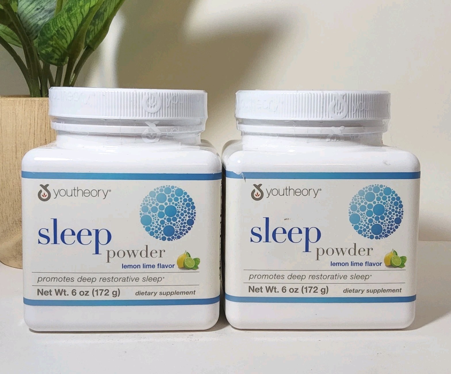 2 PACK! Youtheory Sleep Powder Lemon Lime Flavor – 6 oz. EACH Exp 9/2026 SEALED