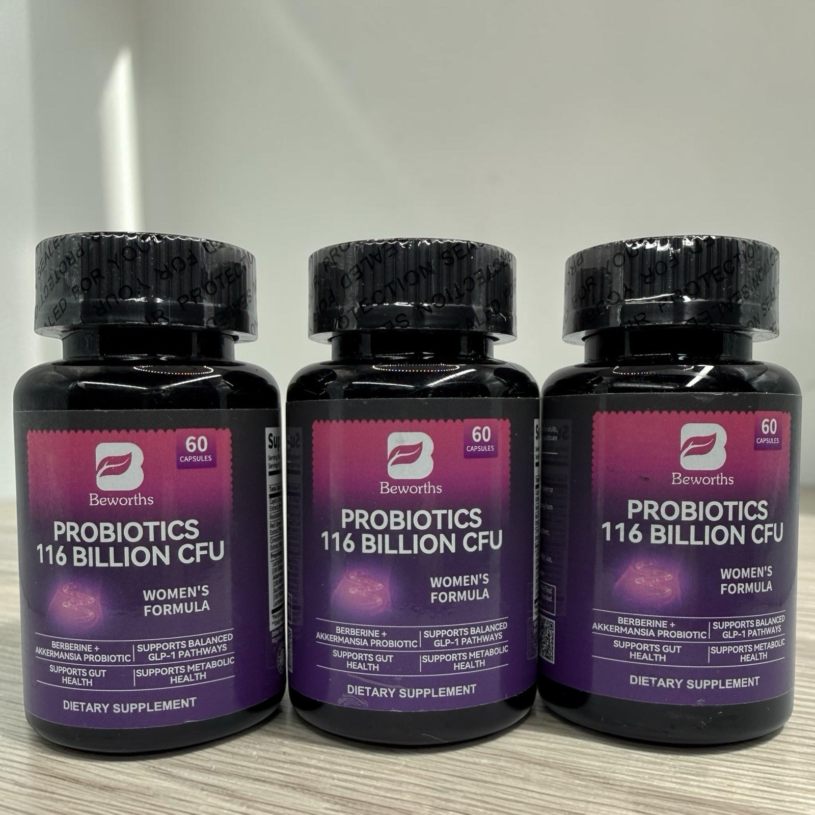 Akkermansia Probiotic w/ Berberine Digestive Immune Support 3×60 Caps EXP 4/27