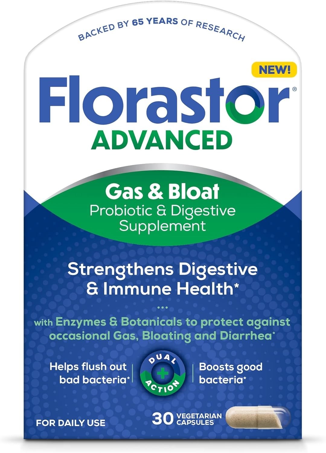 Florastor Advanced Gas & Bloat Relieves Gas & Bloating Exp:1/27