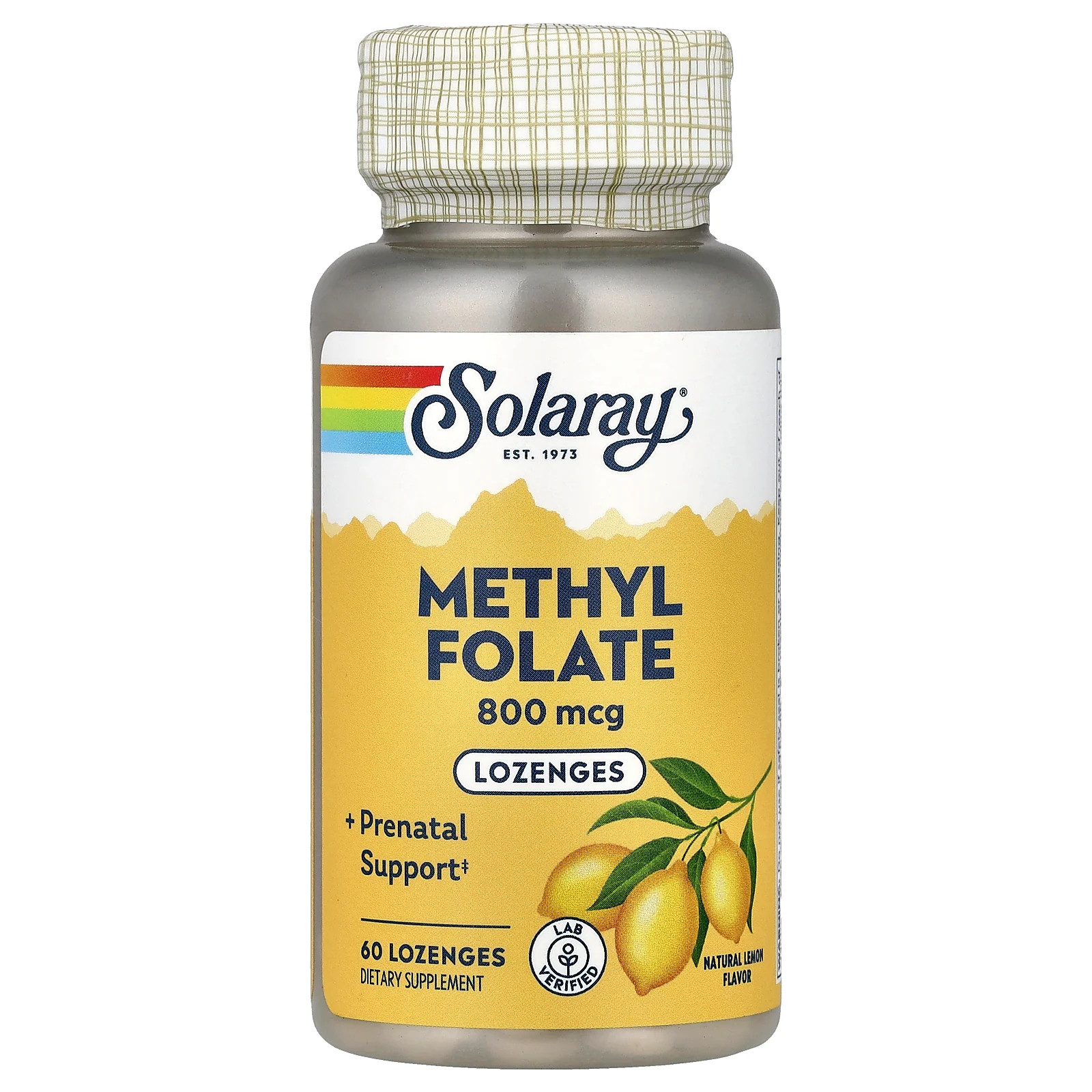 2 X Solaray, Methyl Folate, Lemon, 800 mcg, 60 Lozenges