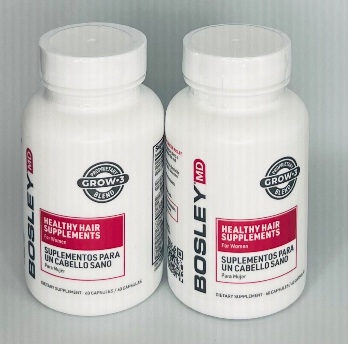 BOSLEYMD Healthy Hair Growth Supplements 60 capsules FOR WOMEN X 2 BOTTLES