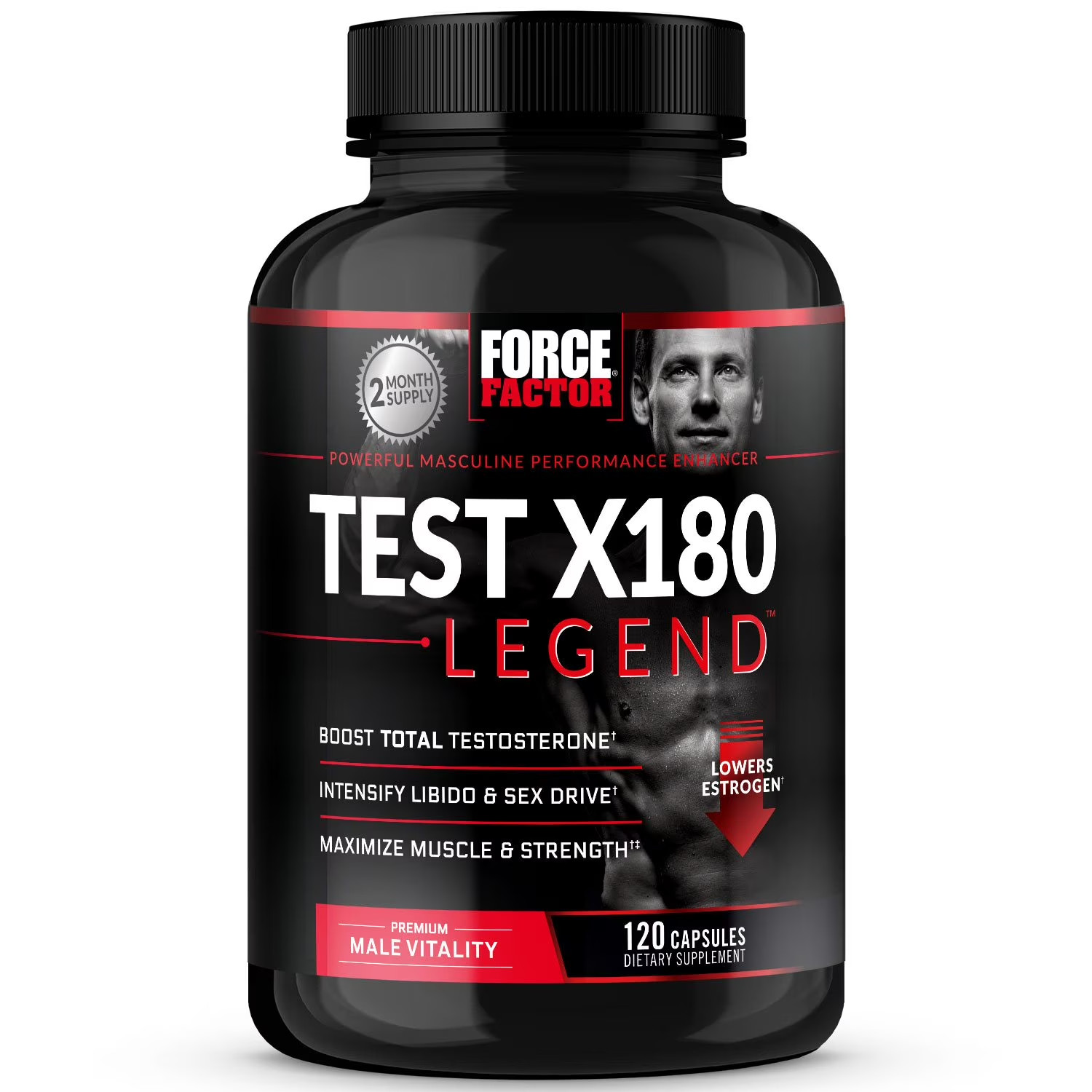 Force Factor Test X180 Legend – Testosterone Booster and Muscle Builder for Men