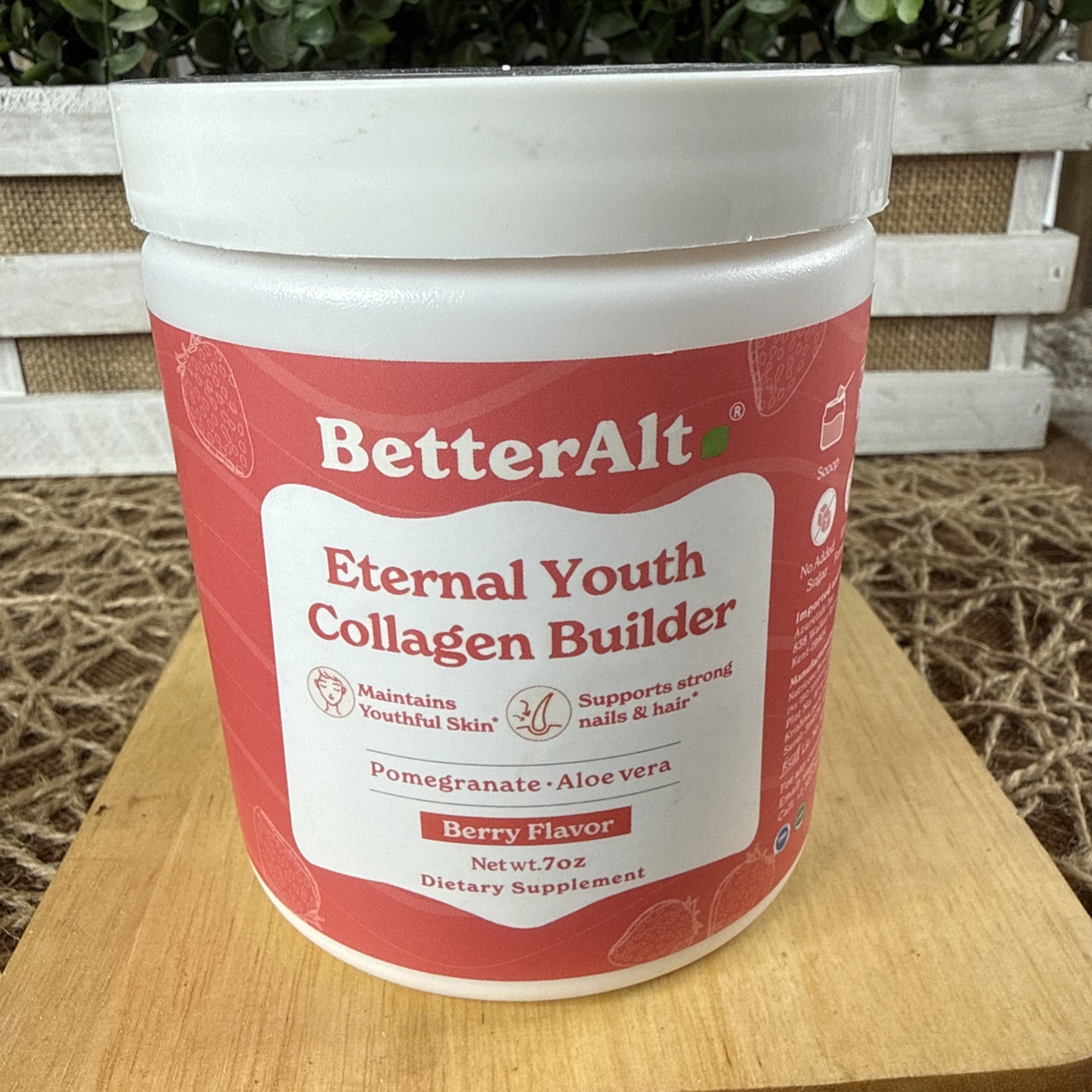 BetterAlt Eternal Youth Collagen Builder Berry Flavor Powder Supplement
