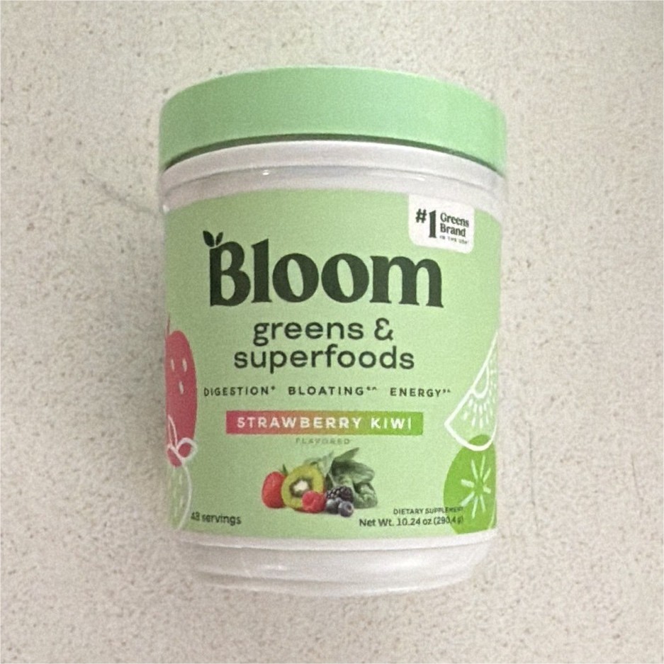Bloom Greens & Superfoods Powder Strawberry Kiwi Digestive & Energy 10.24 oz
