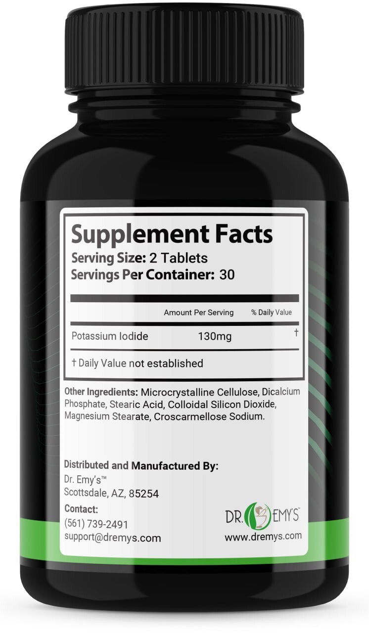 (1PK) – Potassium + Iodide Pills Tablets☆130 mg Supplement☆Survival Kit Fallout