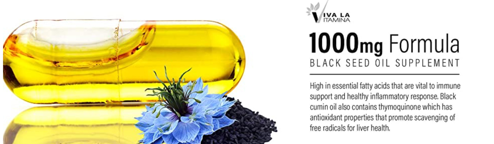 Black Seed Oil-100% Pure 1000 Mg Cold Pressed Cumin Nigella Sativa NO GMO USA