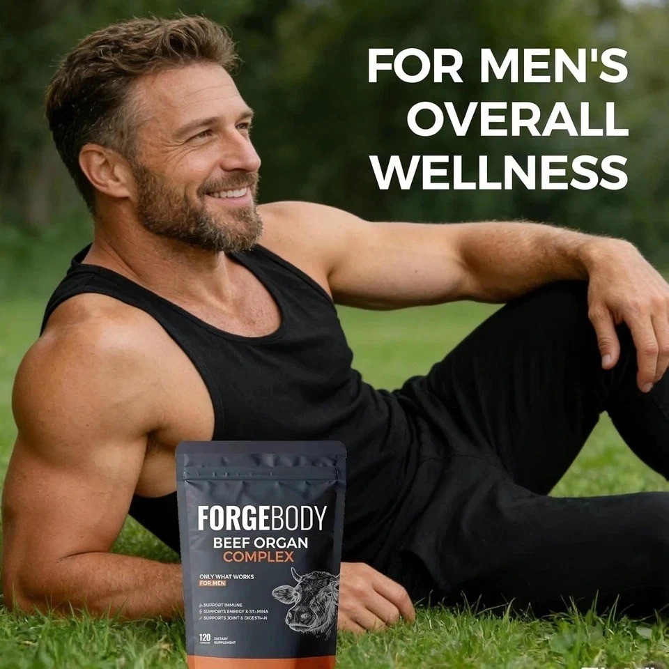 Forgebody Beef Organ Complex Supplement for Men Grass Fed Beef 120 Capsules ….