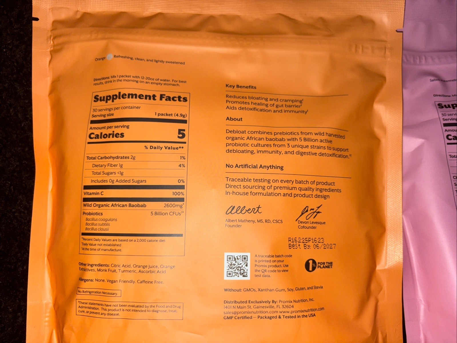 Promix Bundle Of 2 Debloat Prebiotic +probiotic & Electrolyte Drink Mixes