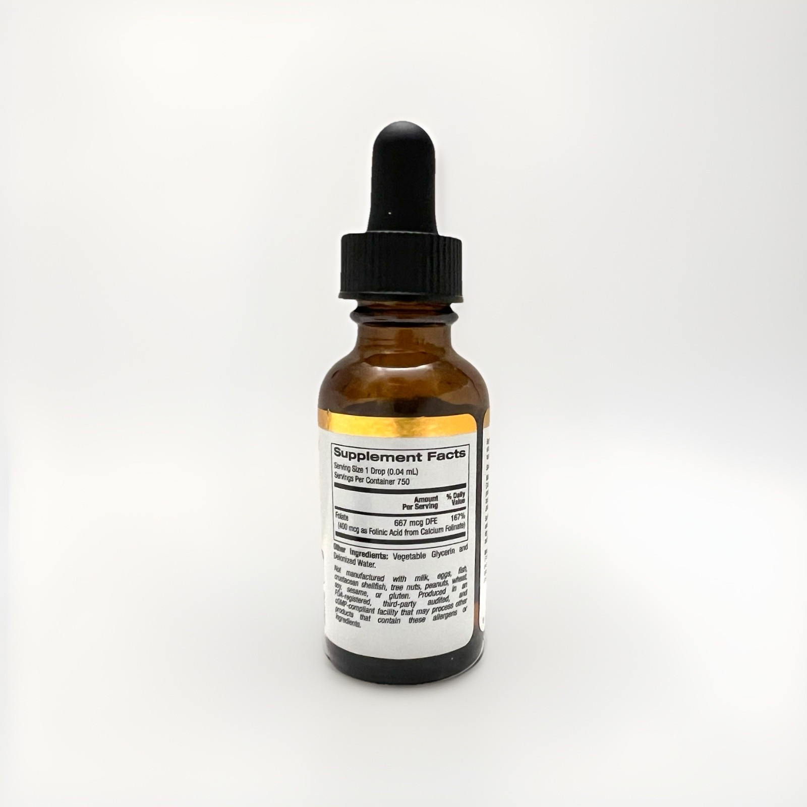 || USA || Folinic Acid 1 fl oz AUTHENTIC California Gold Nutrition Speech Aid