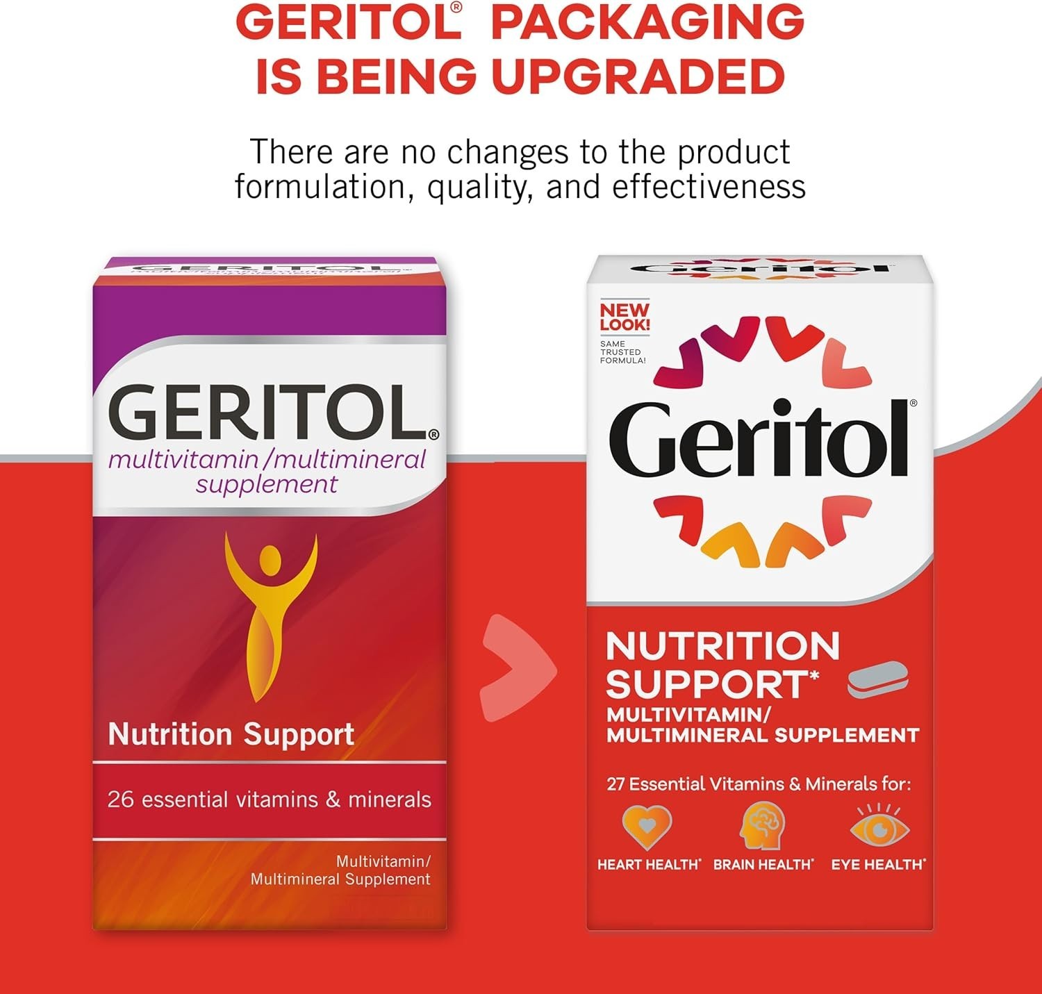 Geritol Multivitamin Supplement Contains B-Vitamins, Antioxidants, Iron 40ct