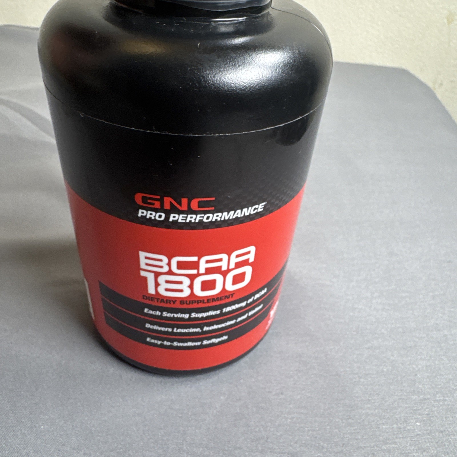 GNC Pro Performance BCAA 1800 Dietary Supplement, 120 gels 11/2026