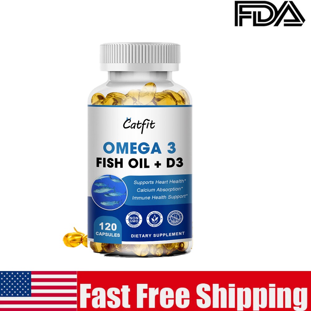 Omega 3 Fish Oil 120 Capsules 3x Strength EPA & DHA,Highest Potency x