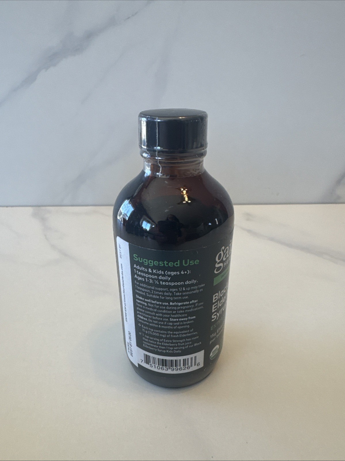 Gaia Herbs Black Elderberry Syrup Extra Strength 3 fl oz /89 ml Immune Support