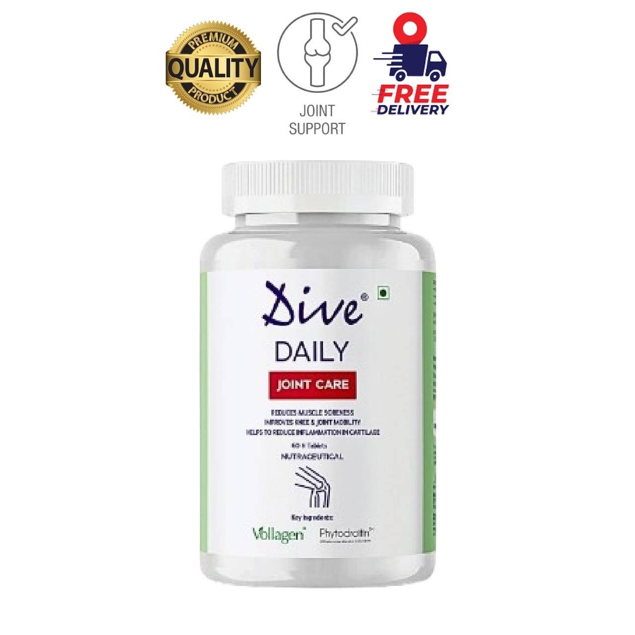 Di.ve Joint Care 60 Tabs Glucosamine MSM Plant Collagen