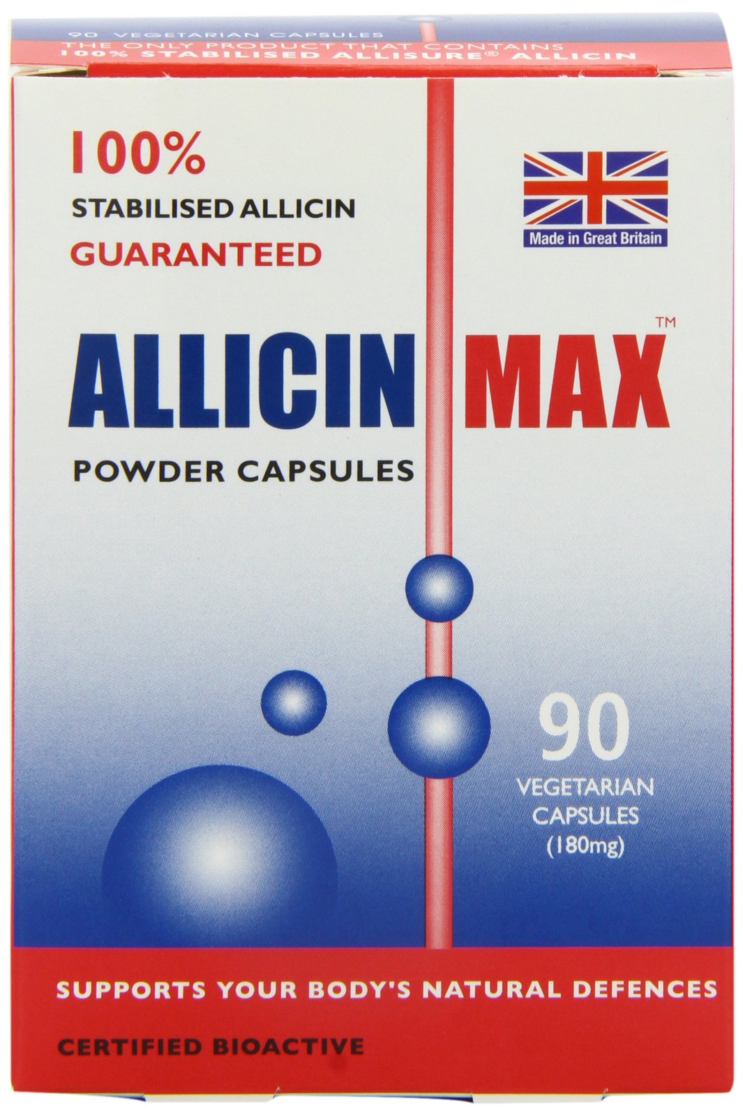 Allicin Max 100% Pure 30 veg caps 1 Count (Pack of 1)
