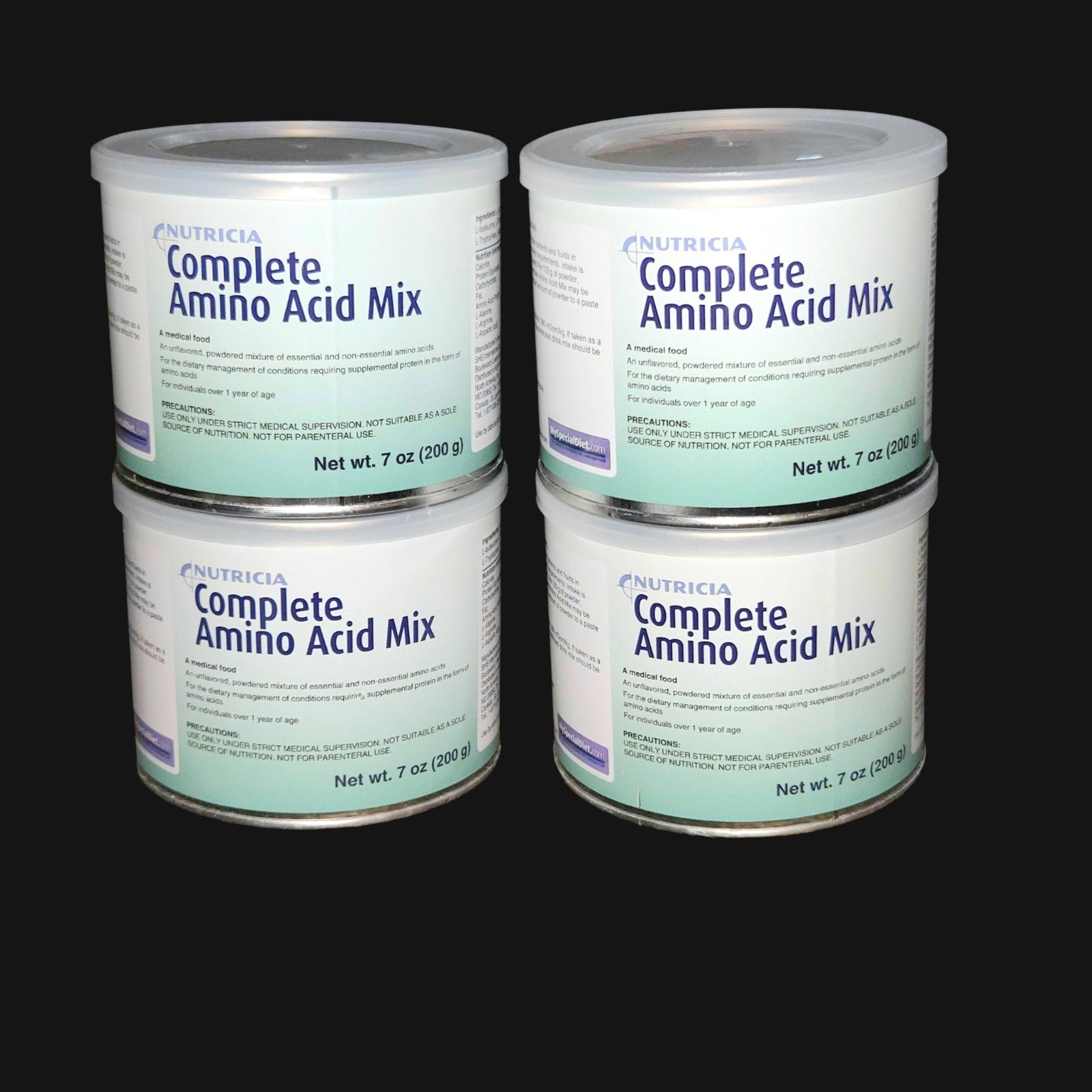 Lot Of 4 Cans Nutrica Complete Amino Acid Mix 7 Oz Each Expires 9/28