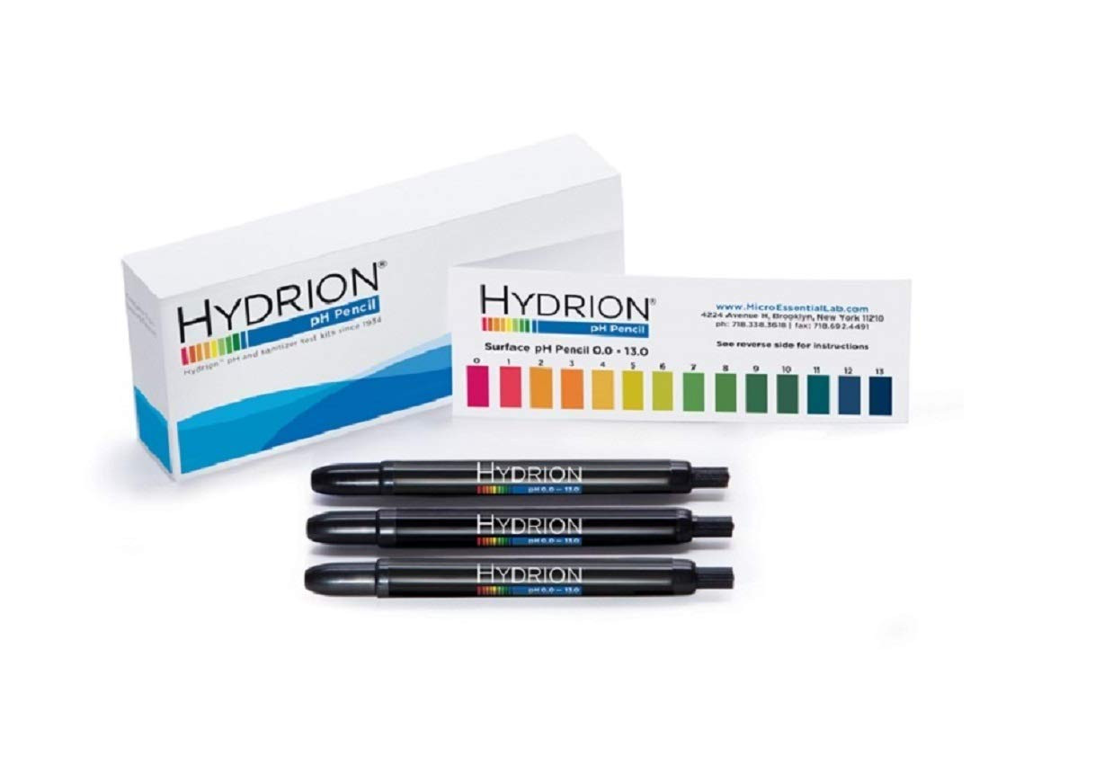 Micro Essential Lab P-12M Hydrion Insta-Chek Surface Ph Pencils, 0 – 13 Ph (Pack