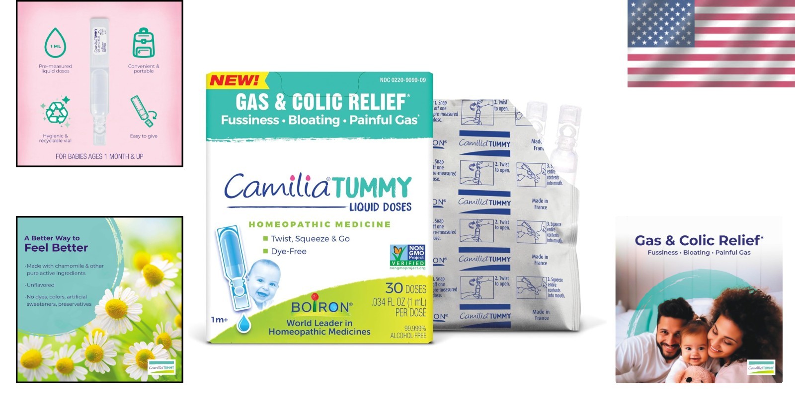 Sterile Baby Gas Drops by Camilia – Easy, Clear and Tasteless Relief for Colic