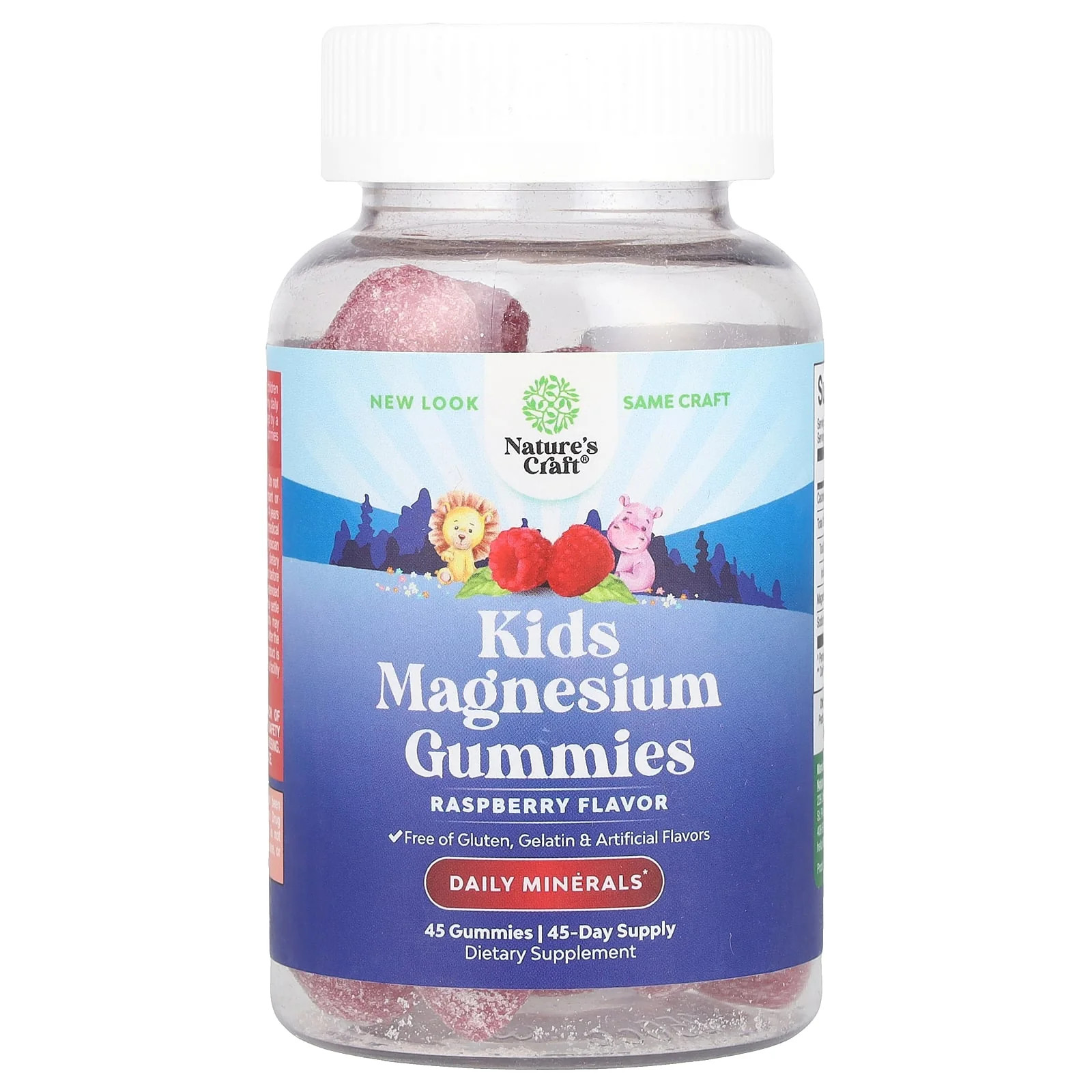 2 X Nature’s Craft, Kids Magnesium Gummies, Raspberry, 45 Gummies