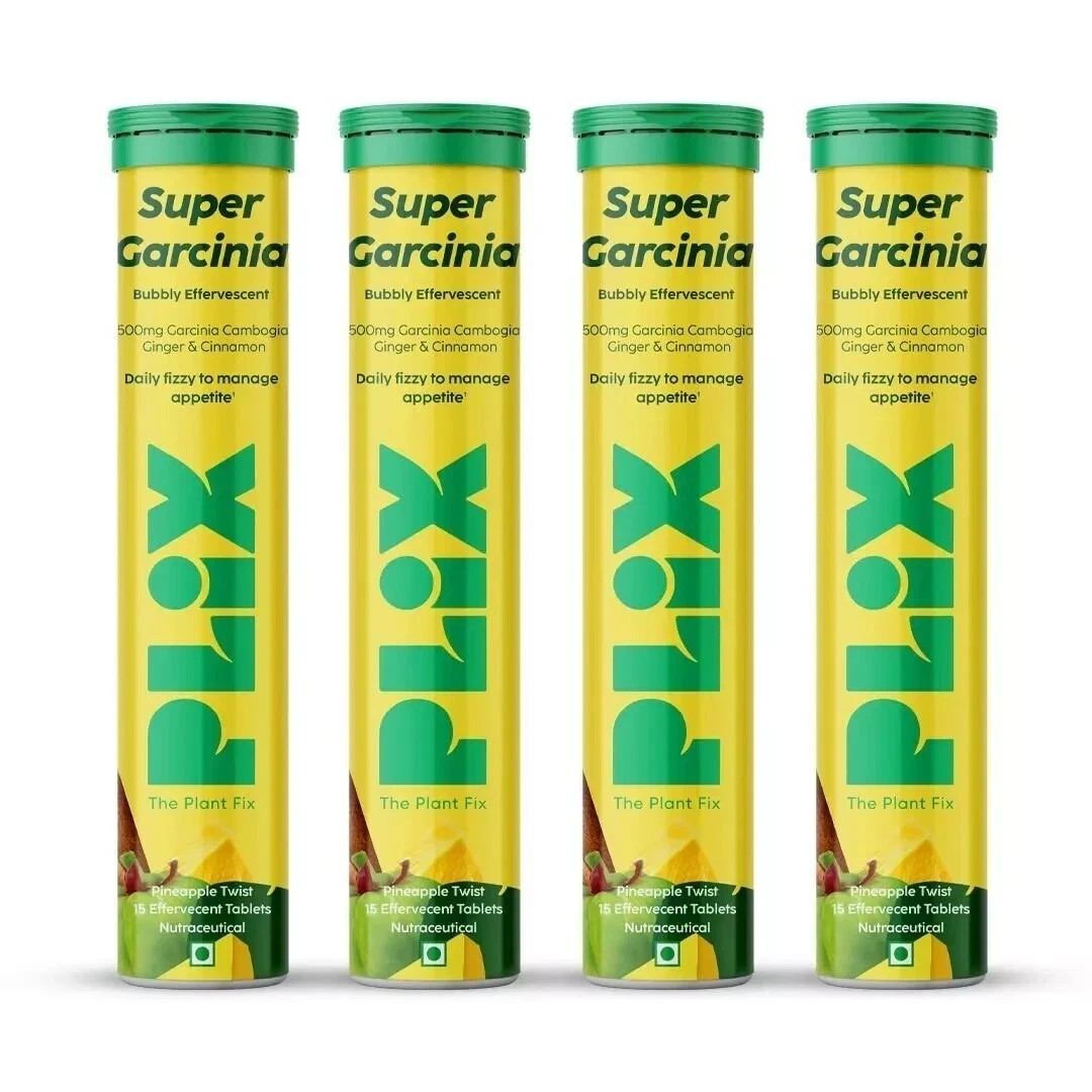 PLIX – THE PLANT FIX – Super Garcinia – 15 Effervescen Tabs – Pack of 4 q192