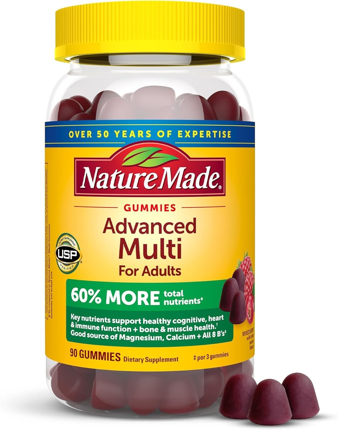 Nature Made Advanced Multi For Adults 90 CT Gummies, Exp: December 2025