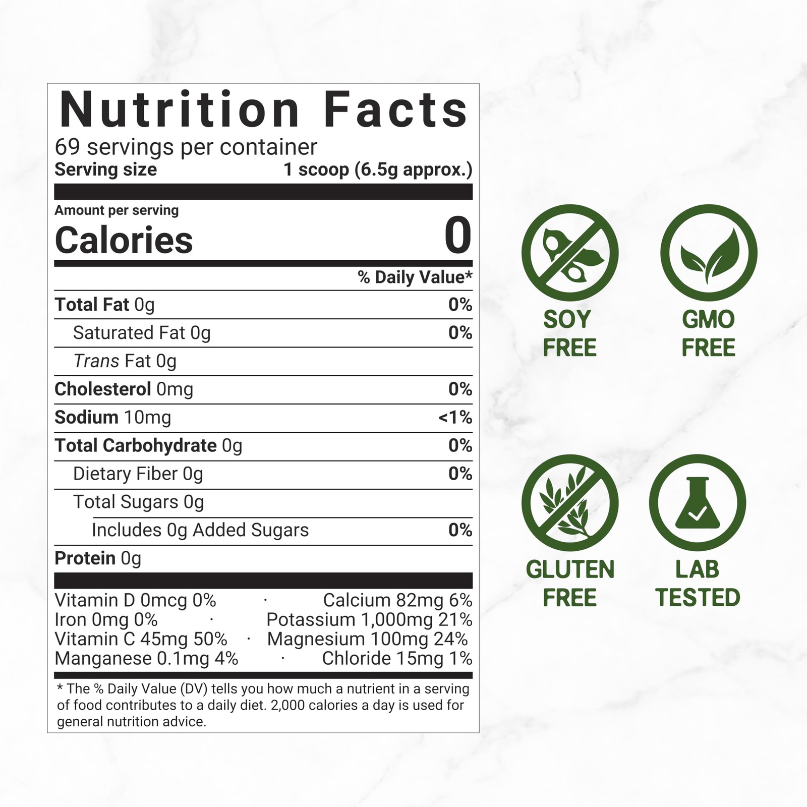Electrolytes Powder, 1lb (69 Servings) – No Sugar, Lemon 16 Ounce (Pack of 1)