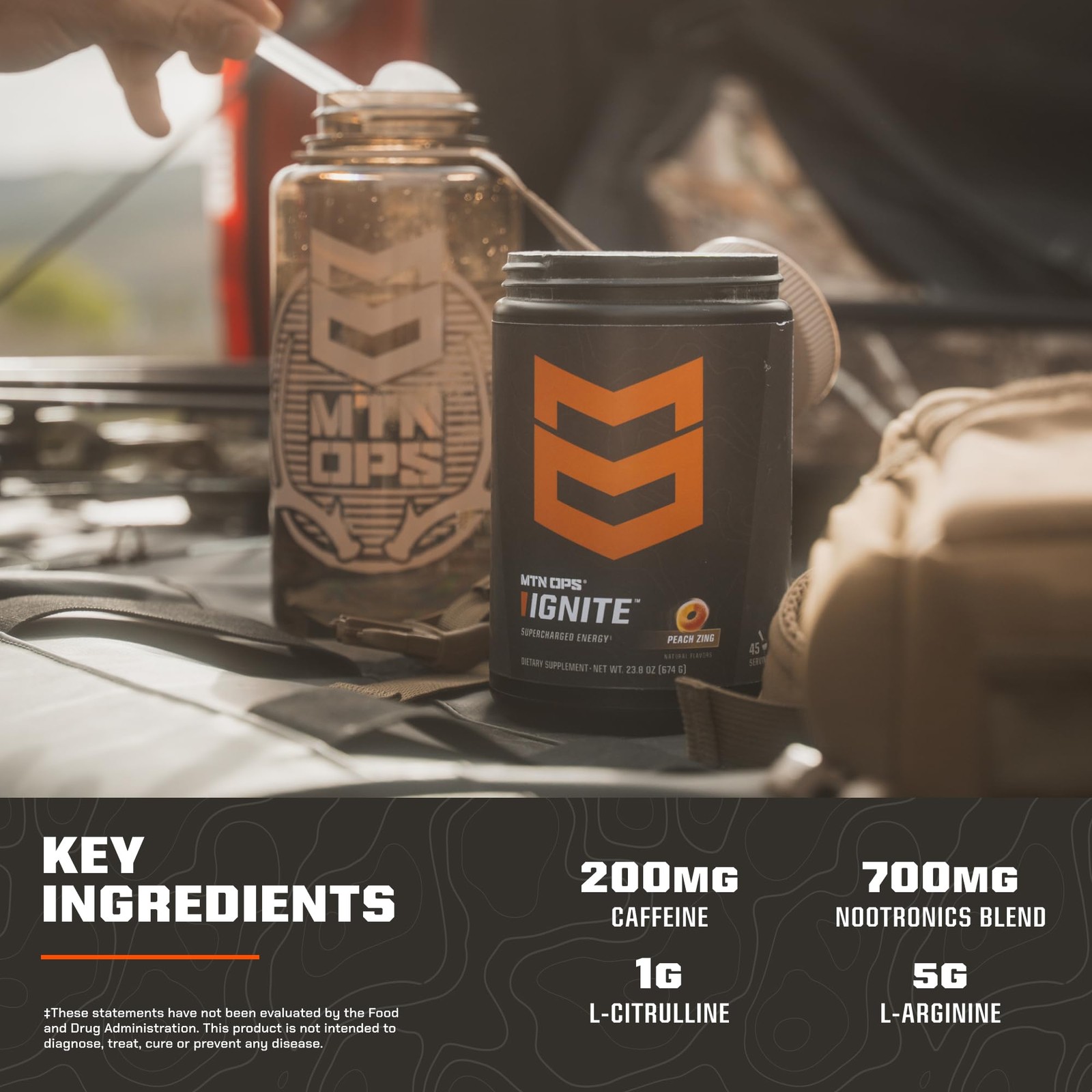 Ignite Energy Drink Powder, Gluten Free Nootropic Supplement Drink Mix, L Arg…