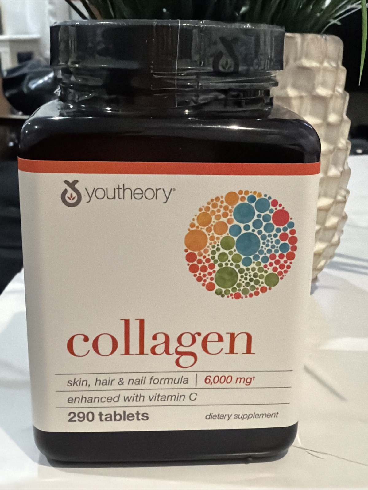 Youtheory Adv Collagen – 6,000 mg Collagen with Vitamin C -290 Tablets