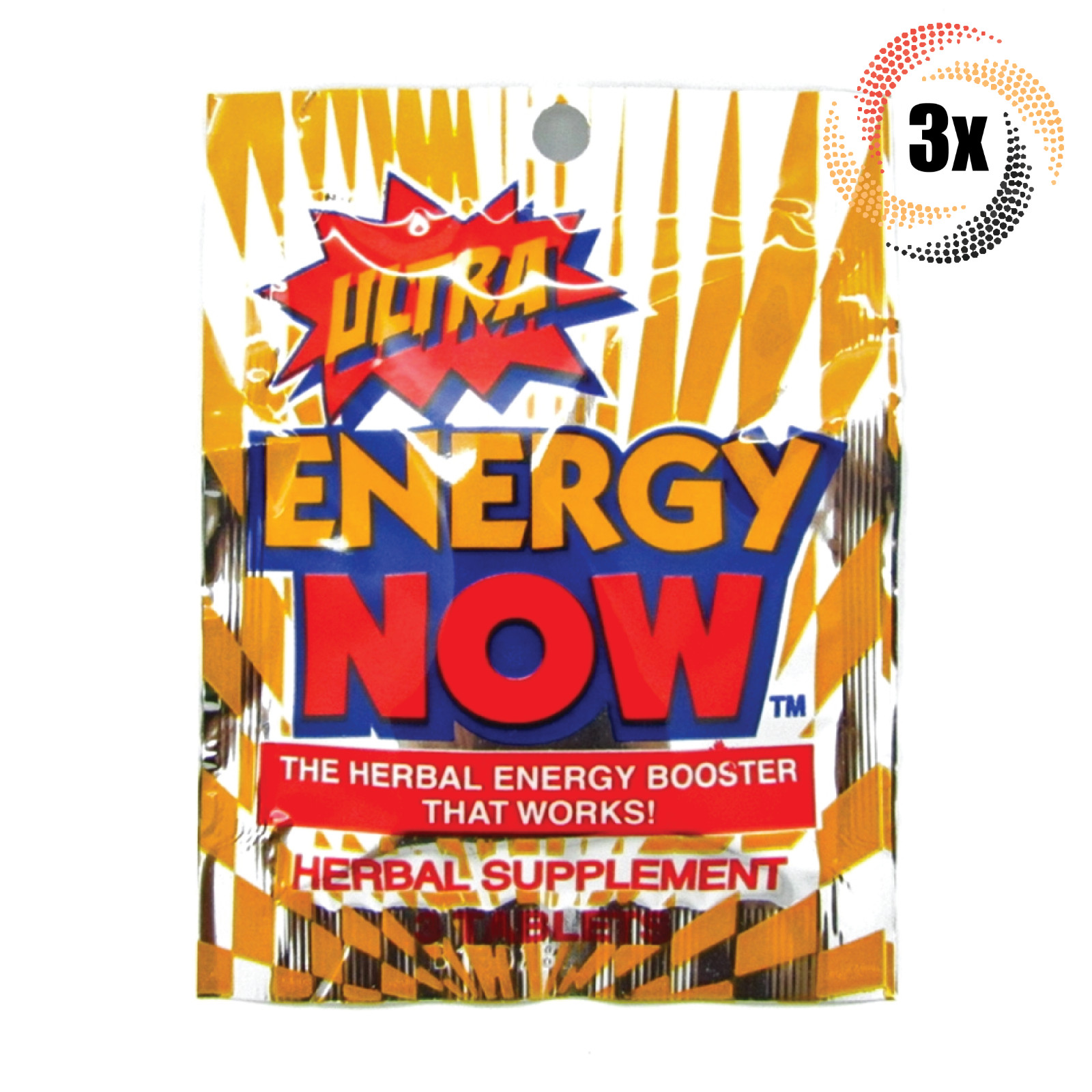 3x Packs Energy Now Ultra Weight Loss Herbal Supplements | 3 Tablets Per Pack