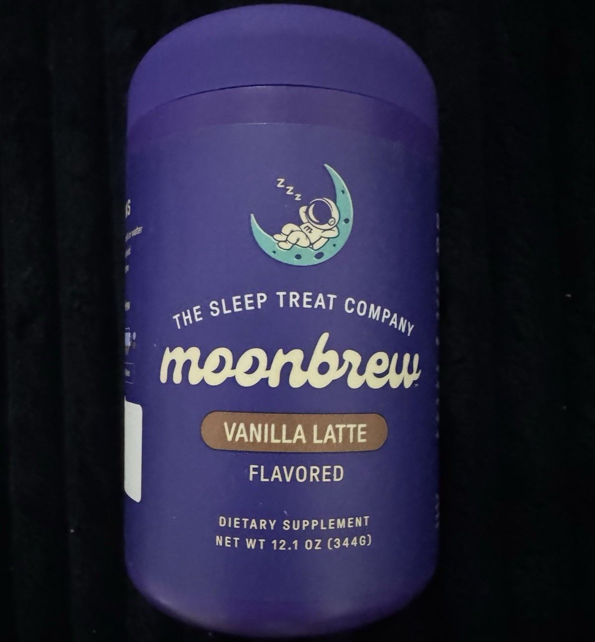 Moonbrew Sleep Aid Supplement Powder No Melatonin Vanilla Latte 12.1oz