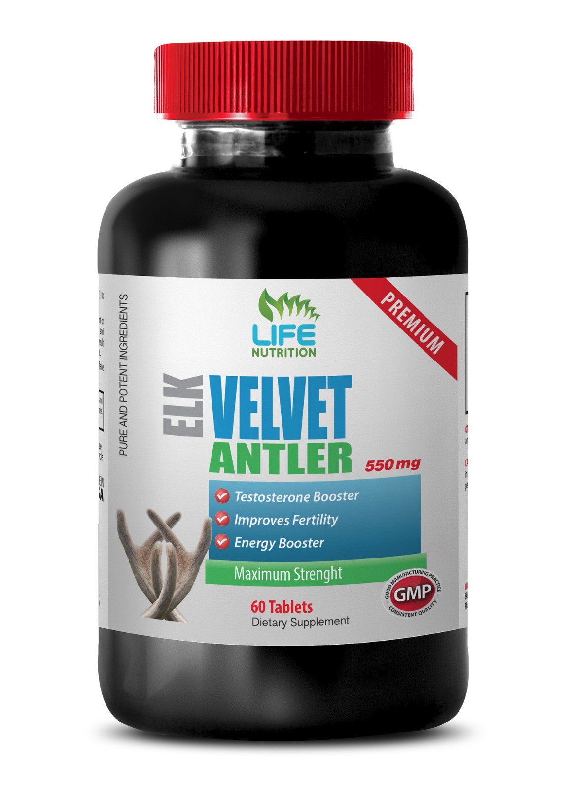Sexual Aid Supplements – Elk Antler Complex 550mg – Stinging Nettle Root 1B