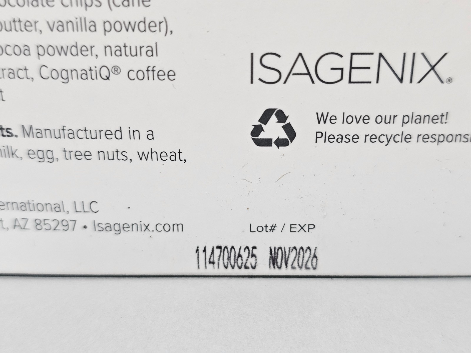 Isagenix Snack Bites – Chocolate Sea Salt – 10 bars – Exp 11/2026 – New! Sealed!