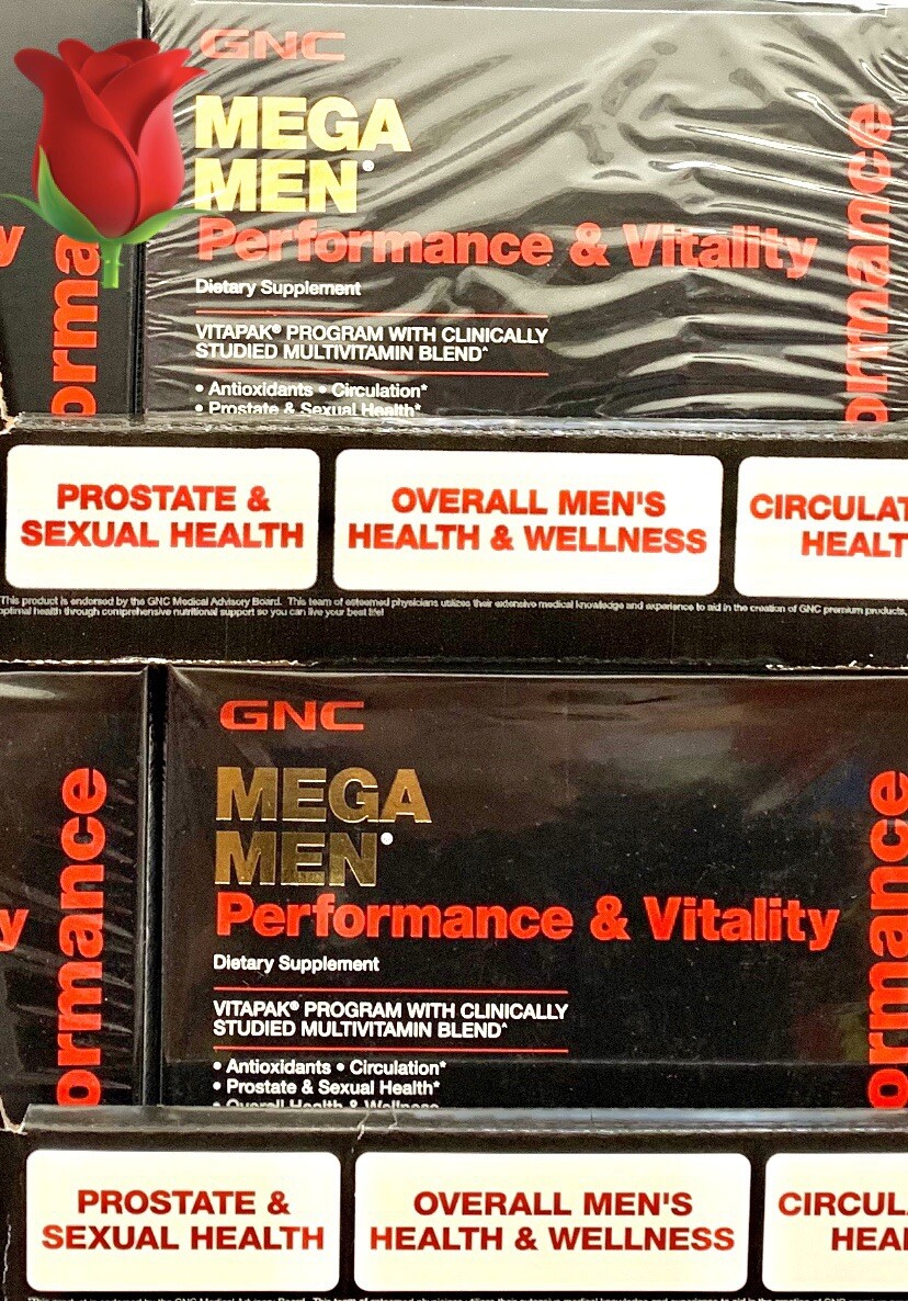 GNC Mega Men Performance & Vitality Dietary Supplement Pack – 30 Pack 5 in1, A++