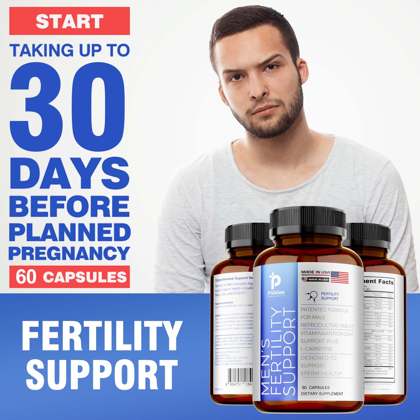 Men’s Fertility Support – Increase Sperm Count, Male Fertility Supplement