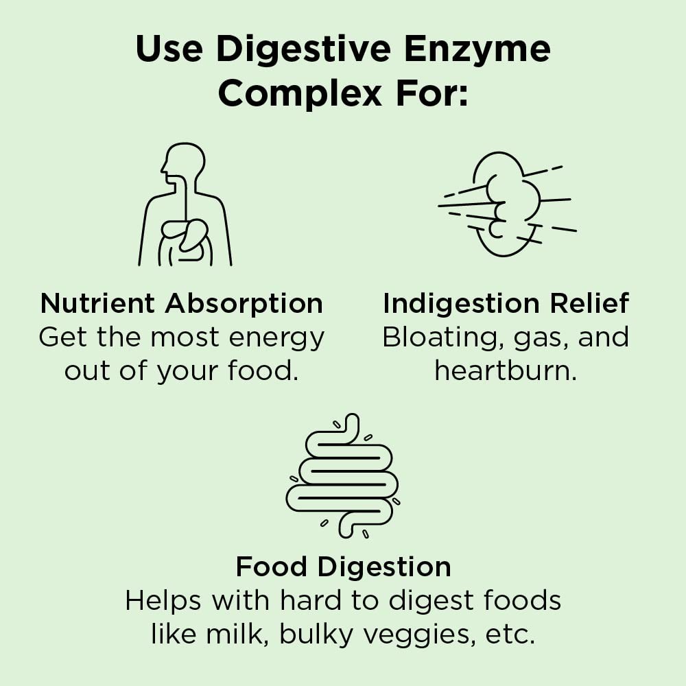 nbpure Vegan Digestive Enzyme Complex – Daily 90 Count (Pack of 1), No Color