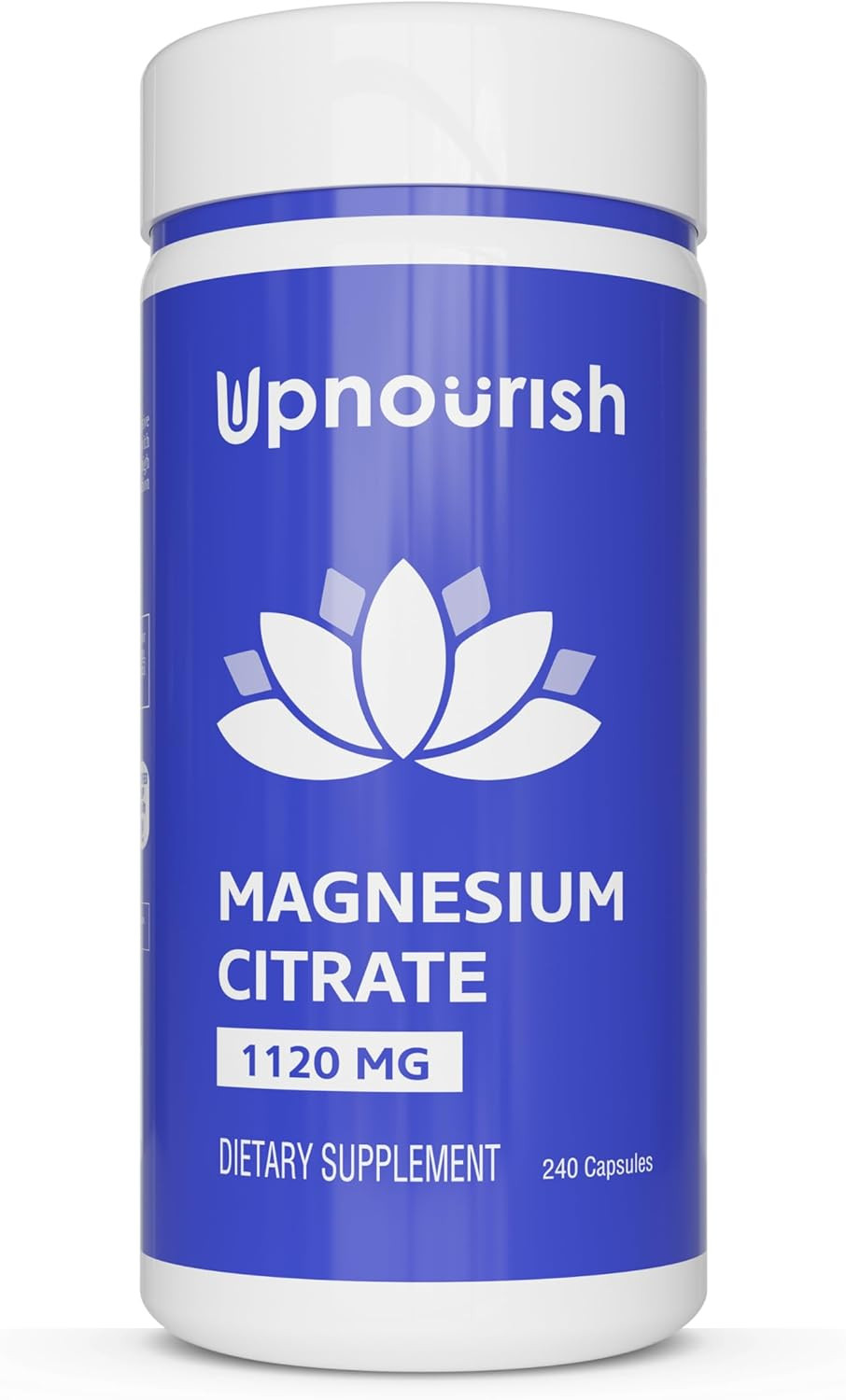 Upnourish Pure Magnesium Citrate (Citrato De Magnesio) 1120Mg, 240 Capsules – Hi