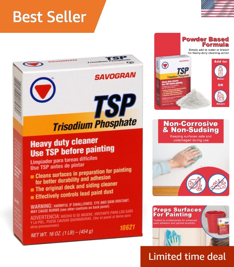 16oz TSP Cleaning Powder – Surface Preparation & Mildew Removal for Fresh Coats
