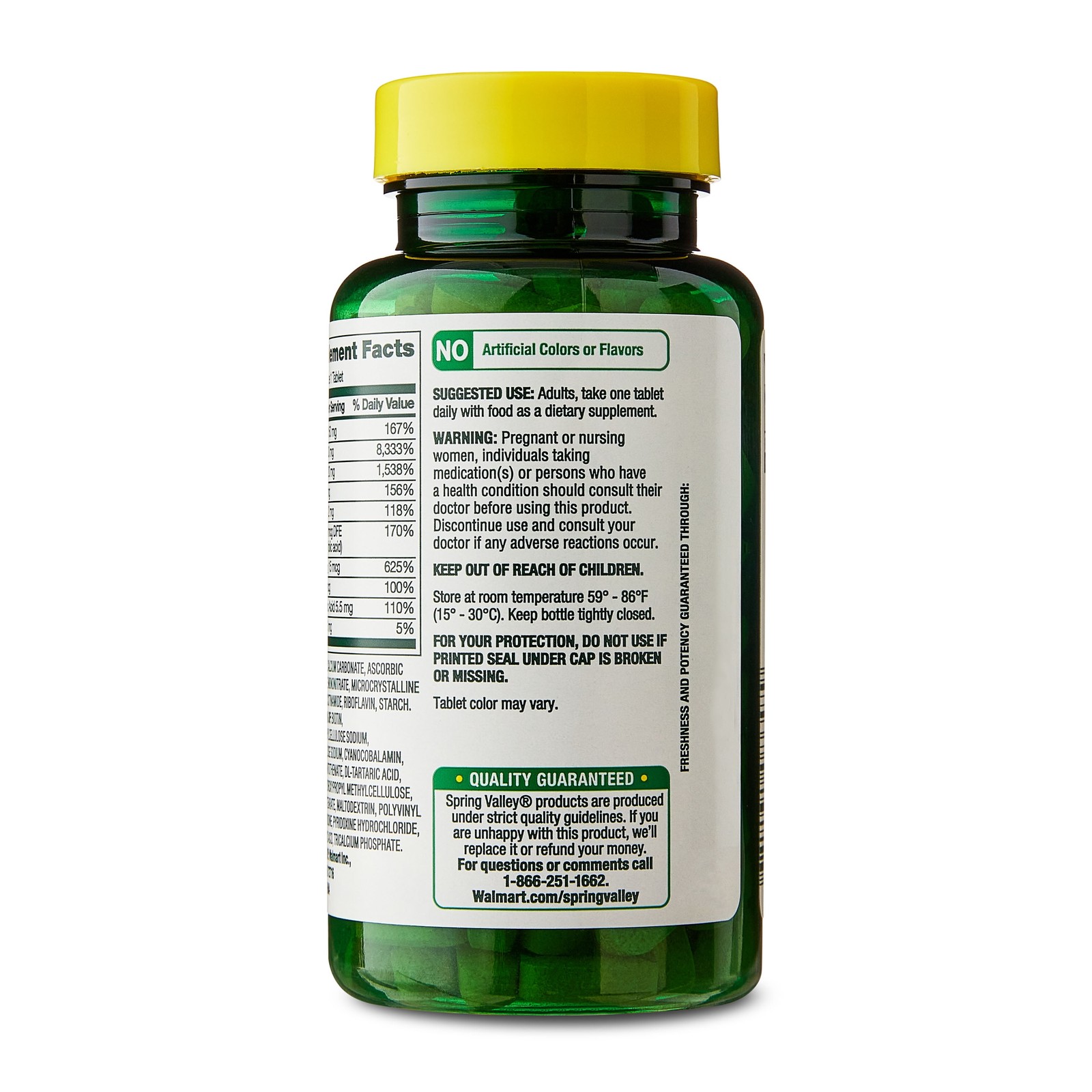 Spring Valley Super B Complex w/Vitamin C & Biotin 100-Count SAME-DAY SHIP