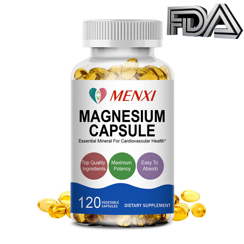 Magnesium Capsules Complex 120 Caps | Glycinate Citrate Malate Oxide For Unisex