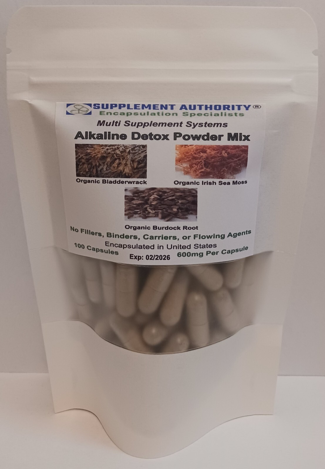 Irish Sea Moss – Bladderwrack – Burdock Root – Alkaline Detox ~ Dr. Sebi ~ 100ct