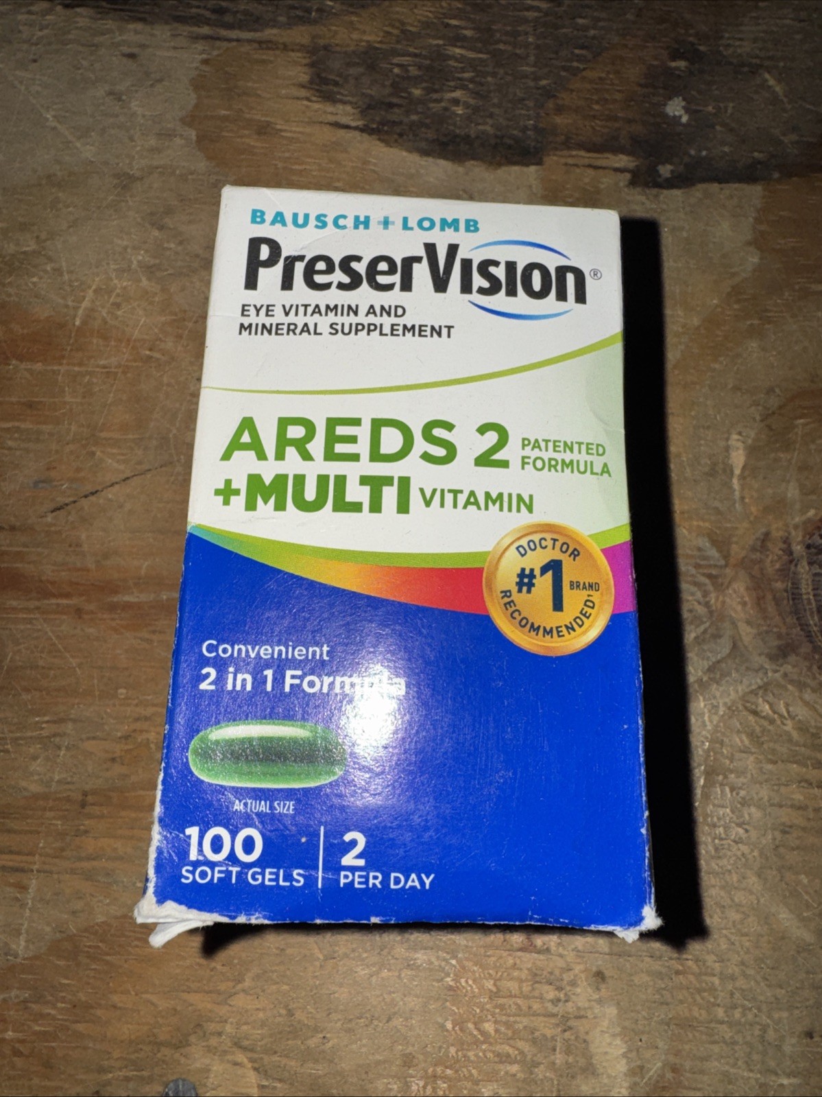 Bausch+Lomb Preservision AREDS 2 Formula+ Multivitamin 100 Soft Gels Exp2022